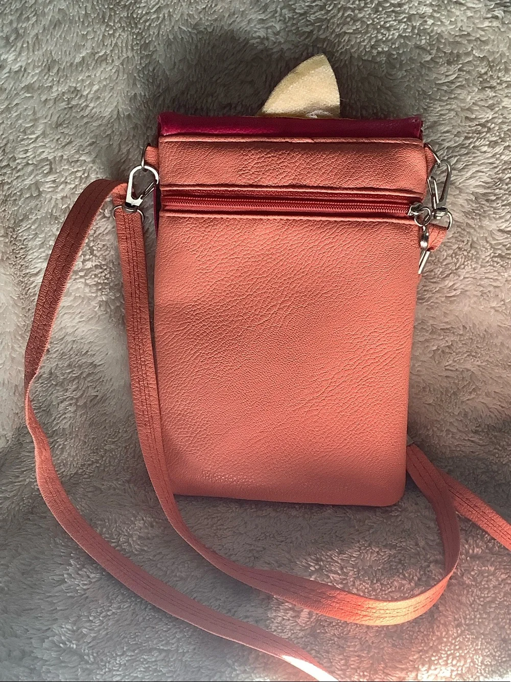 Crossbody Phone Bag with Pink Trim